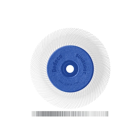 Dedeco Sunburst Radial Bristle Discs 6 in X 1/2 in Curved Tc White 120 Grit A/O 1/Unit 1879